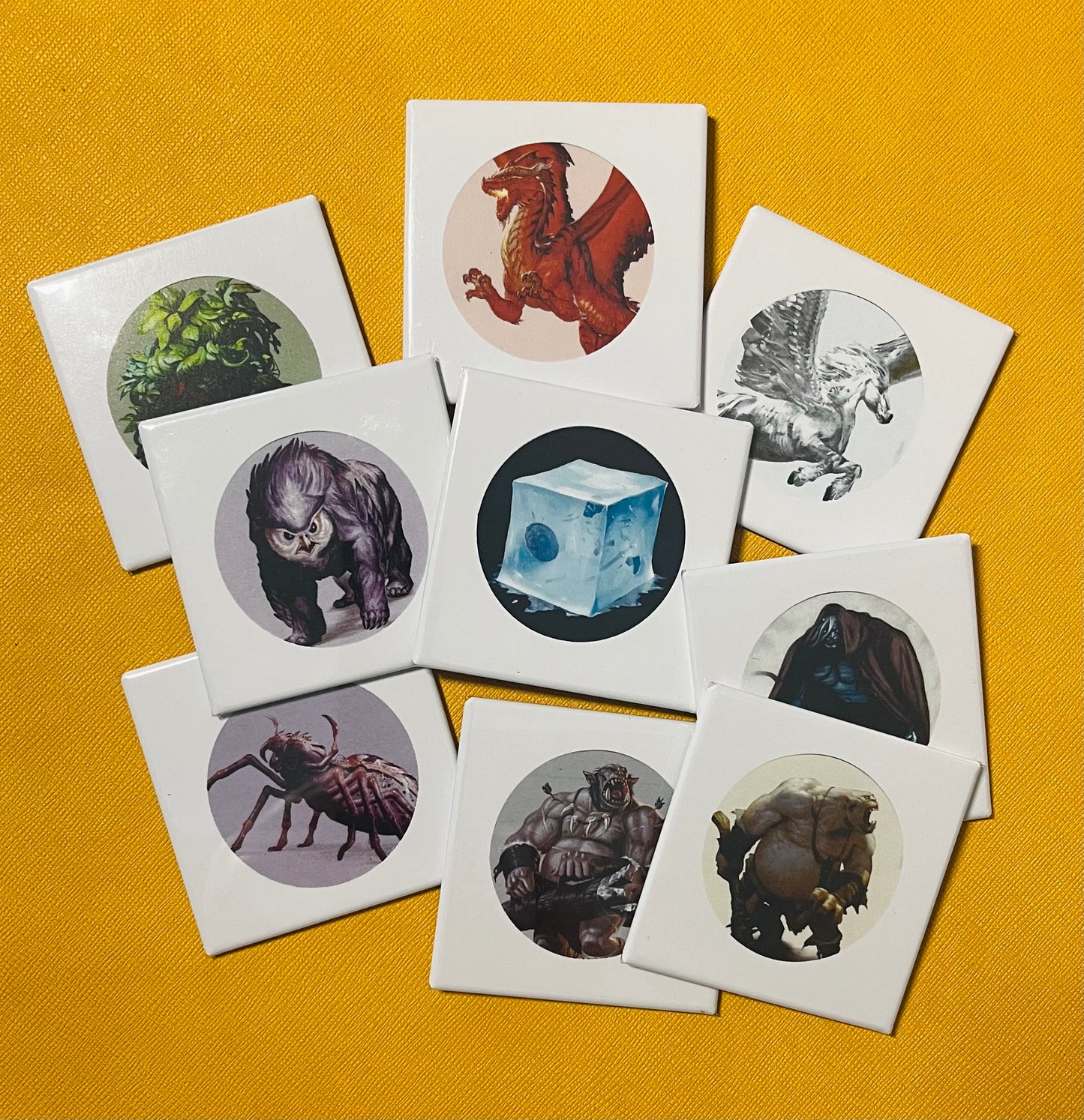 Set of 9 Custom Photo(s) 2.5" x 2.5" Square Magnets-